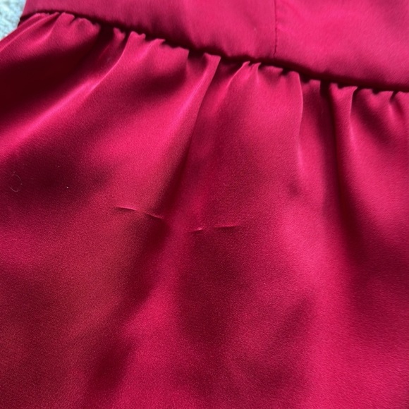 American Eagle Red Satin And Mesh Dress Size 12 - Picture 4 of 8